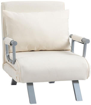 HomCom 3-in-1 Relaxesessel mit Armlehne creme (833-040CW)
