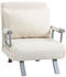 HomCom 3-in-1 Relaxesessel mit Armlehne creme (833-040CW)