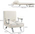 HomCom 3-in-1 Relaxesessel mit Armlehne creme (833-040CW)