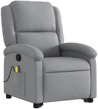 vidaXL Bonnevie Massagesessel mit Aufstehhilfe 71x86,5x99,5 cm Hellgrau