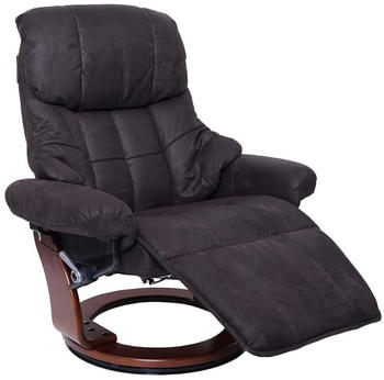 MCA Furniture Relaxsessel Calgary 2 (90x105x82cm) Walnuss-Optik/braun-schwarz