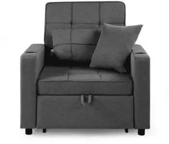 Makika 3in1 Schlafsessel 90x110x75 cm Dunkelgrau