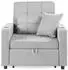 Makika Schlafsessel 3in1 Tommy 75x110x90 cm Hellgrau