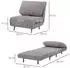 HomCom 2-IN-1 Schlafsessel 180° 89x82x82 cm hellgrau