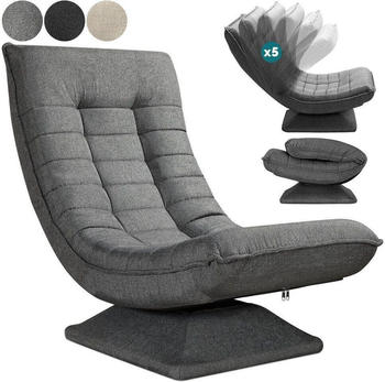 Casaria Bodenstuhl Aberdeen 360° Drehbar 60x105x87cm grau