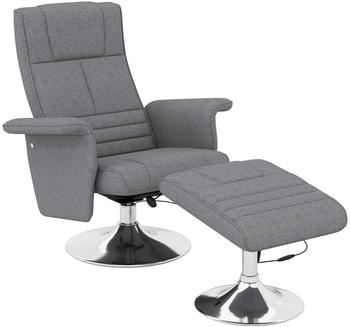 HomCom Fernsehsessel mit Fußhocker 78x90x93 cm dunkelgrau