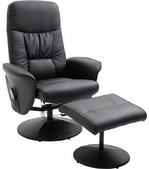 HomCom Relaxsessel mit hocker 76x81x105 cm schwarz