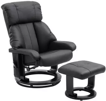 HomCom Relaxsessel inkl. Hocker 76x80x102 cm schwarz