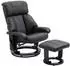 HomCom Relaxsessel inkl. Hocker 76x80x102 cm schwarz