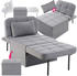TecTake 4in1 Relaxsessel mit Schlaffunktion 74x115x79 cm grau