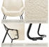 TecTake Kjeld Bouclé 73x72x81 cm creme-weiß