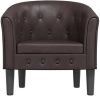 vidaXL Clubsessel Braun Kunstleder