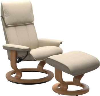 Stressless Relaxsessel Admiral mit Classic Base 98x78x73cm Eiche creme