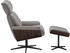 MCA Furniture Relaxsessel ULLA mit Hocker 84x102x83 cm grau