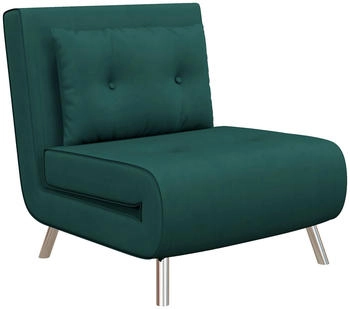 HomCom Schlafsessel mit Liegefunktion Samt 77x88x83cm (839-893) dunkelgr&uuml;n