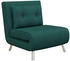 HomCom Schlafsessel mit Liegefunktion Samt 77x88x83cm (839-893) dunkelgrün