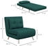 HomCom Schlafsessel mit Liegefunktion Samt 77x88x83cm (839-893) dunkelgrün