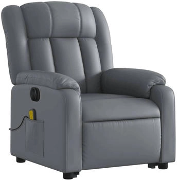 vidaXL Massagesessel mit Aufstehhilfe 78x92x98 cm grau (3205288)