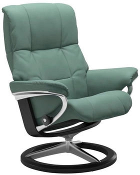 Stressless Relaxsessel Mayfair Signature Base S M & L Gestell schwarz aqua green PALOMA, 83x102x73 cm
