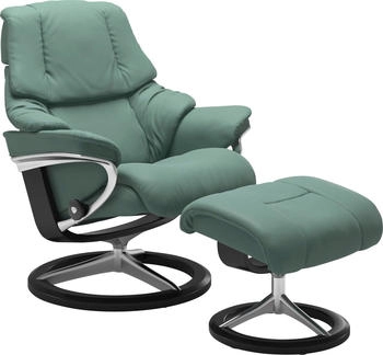 Stressless Relaxsessel Reno Signature Base S M & L Gestell schwarz aqua green PALOMA, 92x110x80 cm Stressless Relaxsessel Reno Signature Base S M & L Gestell schwarz aqua green PALOMA, 92x110x80 cm