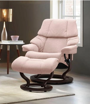 Stressless Relaxsessel Reno Set Hocker Classic Base S M & L Gestell Braun, light pink Q2 FARON, 79x108x75 cm Stressless Relaxsessel Reno Set Hocker Classic Base S M & L Gestell Braun, light pink Q2 FARON, 79x108x75 cm