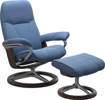 Stressless Relaxsessel Consul, mit Signature Base, L, Gestell Wenge, lazuli blue