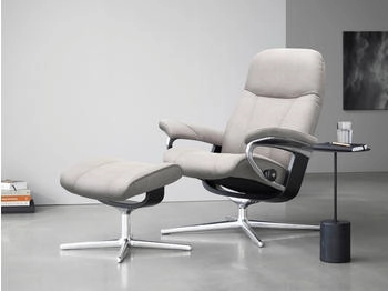 Stressless Relaxsessel Consul, mit Cross Base, S, M & L Holzakzent Schwarz light grey JASMINE 82x102x72 cm Stressless Relaxsessel Consul, mit Cross Base, S, M & L Holzakzent Schwarz light grey JASMINE 82x102x72 cm