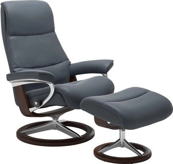Stressless Relaxsessel View Signature Base M Gestell Braun, atlantic blue BATICK Stressless Relaxsessel View Signature Base M Gestell Braun, atlantic blue BATICK