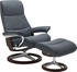 Stressless Relaxsessel View Signature Base M Gestell Braun, atlantic blue BATICK