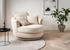 Leonique Drehsessel MAISIE Love Seat XXL Lese-sessel BIG-, SesselMEGA CORD u. Web-Velours 360° Hellbeige