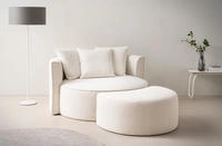 LeGer Home by Lena Gercke XXL-Sessel "ISALIE, Rundsessel mit Hocker, Lesesessel,