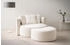 LeGer Home Gercke XXL-sessel Isalie, Rundmit Hocker LeseSessel Loveseat, Big-sessel (Set) trendige Stoffe, 3 Zierkissen Creme