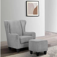 Home affaire Ohrensessel "Chilly, Sessel mit Hocker" Set, bestehend aus Sessel...