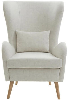 Guido Maria Kretschmer Home & Living Salla auchFellimitat/Feincord, viele Bezugsarten, Ohrensessel mit/ohne Hocker 78x94x118 cm creme