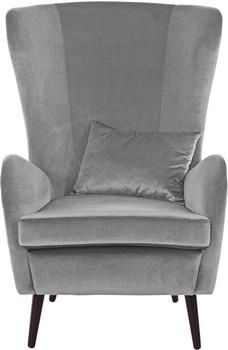 Guido Maria Kretschmer Home & Living Sallito, TV-Sessel Ohrensessel mit, Hocker,vielen Bezugsqualit&auml;ten Samtcord grau