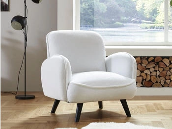 Atlantic Home Collection Ben, Wellenunterfederung, Massivholzf&uuml;&szlig;e, frei im Raum stellbar, wei&szlig;