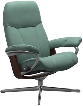 Stressless Consul Set Cross Base Leder 78x97x70cm aqua grün