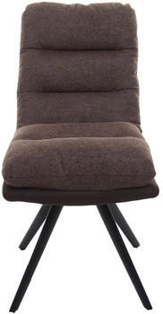 Mendler Relaxsessel mit Hocker MCW-K99 Wippfunktion drehbarl Echtleder/Kunstleder taupe (89713)