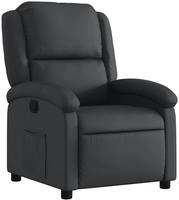 vidaXL Relaxsessel Schwarz Echtleder
