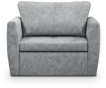 Beautysofa Relaxsessel tierfreundlicher Velours Lounge mit Bettfunktion Bettkasten Grau Terra 88