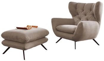 Kawola Hochlehnsessel Cord CHARME taupe