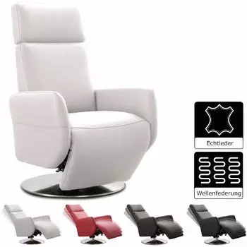 Cavadore TV Relaxsessel Cobra M wei&szlig;