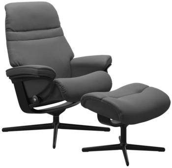 Stressless Sunrise M Cross 83x105x74cm batick grey/schwarz gebeizt