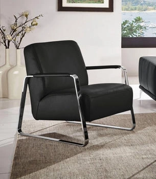 Willi Schillig Cocktailsessel quadroo Loungesessel, mit bezogenen Armlehnen, GestellChrom glänzend, graphit Z59