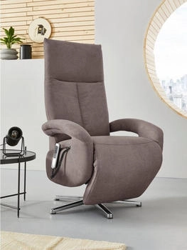 sit&more TV-sessel Tycoon 360° Drehfunktion manuell/elektrischer Funktion Akku (kabellos) taupe 74x117x85 cm