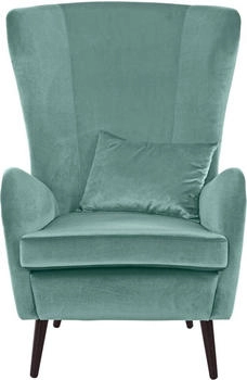 Guido Maria Kretschmer Home & Living Sallito, TV-Sessel Ohrensessel mit, Hocker,vielen Bezugsqualit&auml;ten Samtcord mintgr&uuml;n