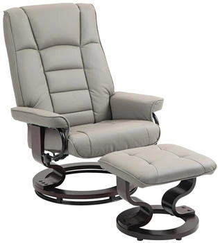 HomCom Relaxsessel mit Hocker 76 x 85 x 104cm (839-961) grau