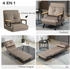 HomCom Schlafsessel mit Bettfunktion 63 x 73 x 81 cm (839-834) hellbraun