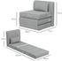 HomCom Bodensessel 2-in-1 Klappbar (83B-076) grau