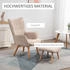 HomCom Ohrensessel mit Hocker Relaxsessel (839-455) beige